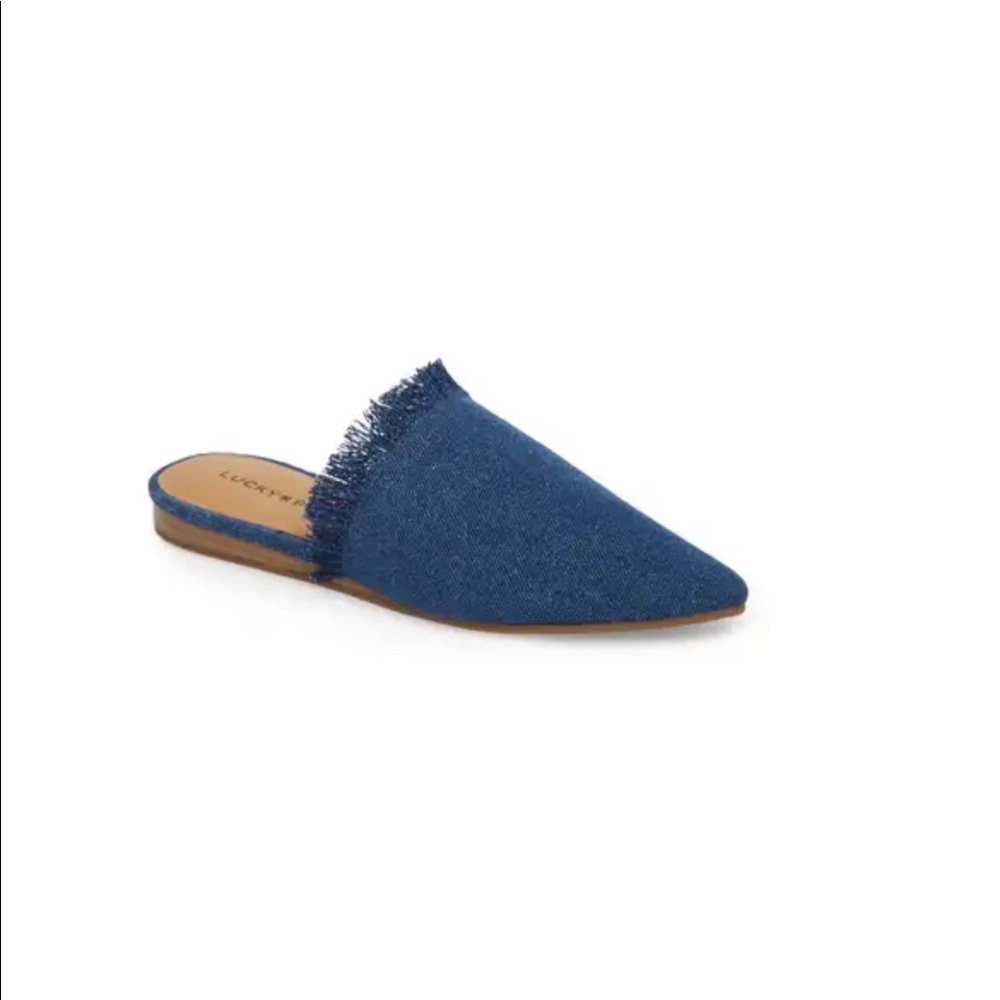 Lucky Brand Denim Mule Slides